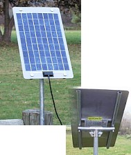 Solar panel for fence chargers