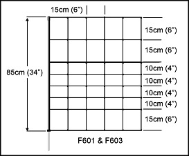 34" tall sheep net specifications